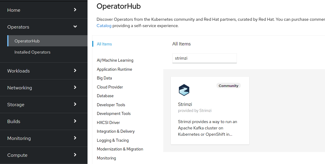 openshift strimzi operator